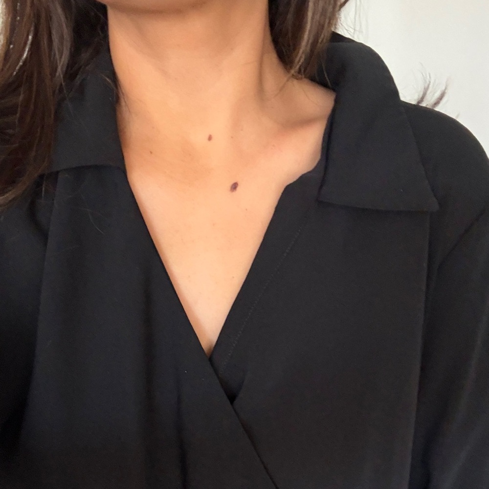 Classic Black MNG Wrap Midi Dress - Picture 4 of 7